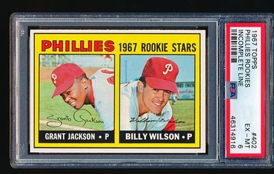 1967 Topps PHILLIES ROOKIES Incomplete Line #402 PSA 6 - Image 1 of 2