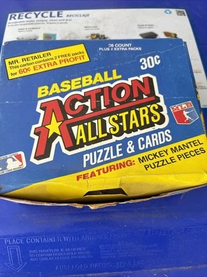1983 Donruss - Rompecabezas y cartas de acción de béisbol All Stars, Mickey Mantle, ¡raro! Foto 1 de 4