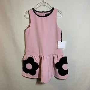 Victoria Beckham for Target Blush Flower Pocket Drop Waist Dress Girls Size XS  - Picture 1 of 5