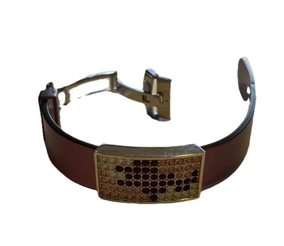 Swarovski Stainless Steel Pink Crystal Rubber Jelly Adjustable Bracelet  - Image 1 of 4