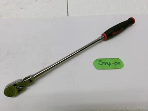 Snap-on tools 1/4" Drive RED Soft Grip Extra-Long Flex Head Ratchet THLLF72 Nice - Picture 1 of 12