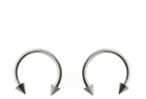 PAR DE PENDIENTES DE PICOS DE 16 g 1/2" PULGADA HERRADURA Barbell, medidores de pezón - Imagen 1 de 2