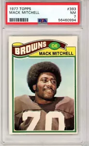1977 Topps #393 MACK MITCHELL - Cleveland Browns Rookie RC - PSA 7 - Foto 1 di 2