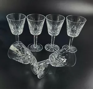 Vintage- 5 7/8" Tall - Claret Wine Lismore by Waterford Crystal - Set of 6 - Picture 1 of 13