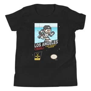 Los Angeles Kings Hockey Team Jersey 8-bit Nintendo Youth Kid Child T-Shirt - Picture 1 of 8