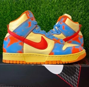 Nike Dunk 1985 SP High Orange Acid Wash Size 9 Sneakers Shoes w/ Box DD9404-800 - Picture 1 of 12