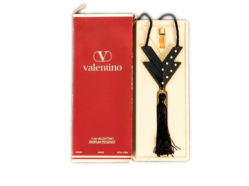 VALENTINO Garavani 1980 V Logo Profumo Collana Nappa in Scatola Originale