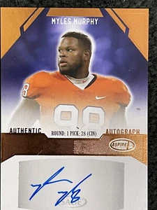 Myles Murphy 2023 SAGE Aspire Gold Foil AUTO Round 1 Cincinnati Bengals - Picture 1 of 2