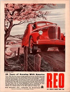 VINTAGE 1944 REO MOTORS INC. LANSING MI. TRUCK PRINT AD - Picture 1 of 1