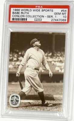 1986 WORLD WIDE SPORTS *RARE* 1/1 PSA 10 “BABE RUTH” ((UNIQUE)) *SPORTING NEWS* - Image 1 of 4