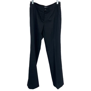 Moschino Damen 10 Anzughose gerades Bein schwarz Wolle Arbeitshose Bügel Plissee - Bild 1 von 11