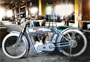 HARLEY DAVIDSON 1904 - IMÁN FOTO REFRIGERADOR - Imagen 1 de 3