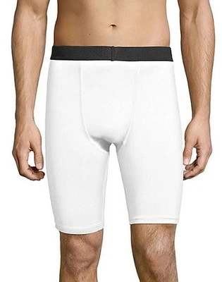Hanes Men's Performance Compression Shorts Sport Cool DRI 9" inseam Cool Comfort - Image 1 of 4