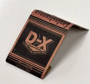 1930s 40s D-X Motor Fuel Matchbook Gas & Oil Automotive Collectible - Picture 1 of 6