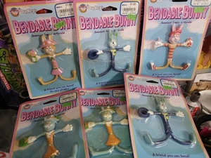 Dudley's Easter Pals Bendable Bunny in Original Package - Vintage Toy Lot Of 6 - Picture 1 of 4