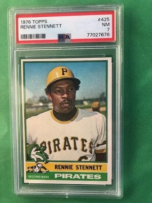 1976 TOPPS NO425 РЕННИ СТЕННЕТТ — ПИРАТЫ — ПОЧТИ КАК НОВАЯ — PSA 7 - Изображение 1 из 2