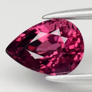 💎 0.96ct VVS Pear Natural Pinkish Purple Malaya Garnet - Madagascar Gem - Picture 1 of 4