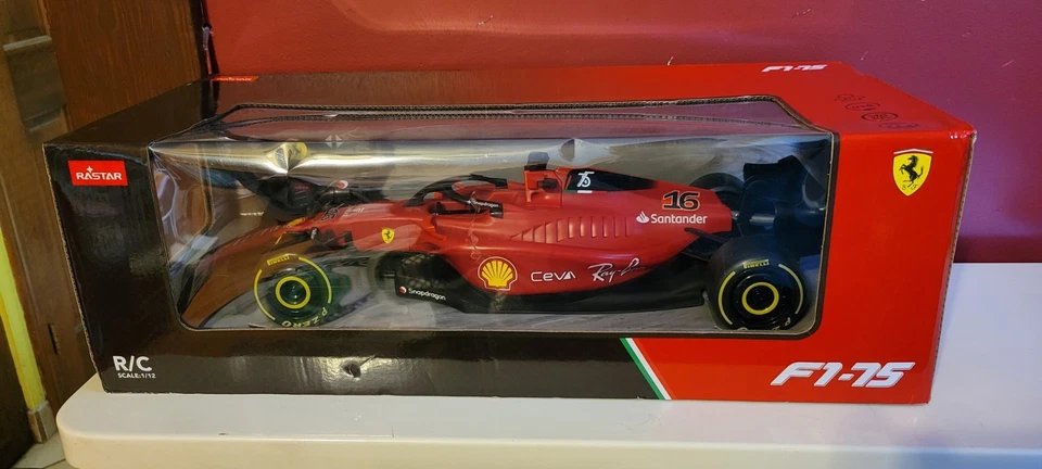 Authentic Licensed Rastar 1:12 Ferrari F1 75 Remote Control Car Formula 1 RC Car - Image 1 of 4