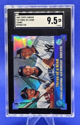 2000 Topps Chrome Combo Refractor Three Of A Kind Jeter ARod Nomar SGC 9.5 - Image 1 of 3