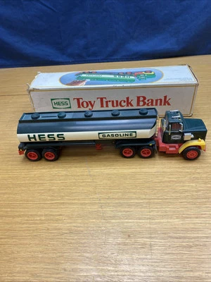 Banco de camión cisterna de petróleo Hess 1984 vintage con caja Foto 1 de 4