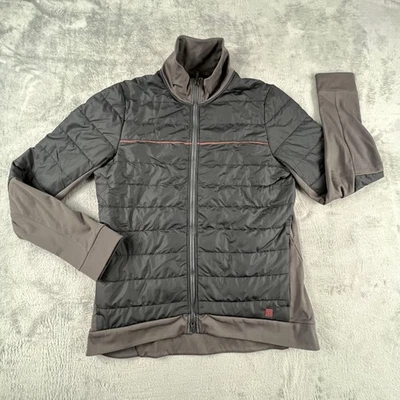 Pearl Izumi Mens Large Insulated Softshell Cycling Jacket Black Gray Full Zip - Image 1 of 4