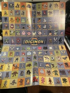 Vintage Digimon Digital Monsters Retail Poster New 16X20 Folded Free Shipping! - Picture 1 of 3