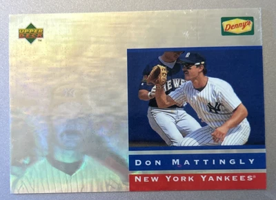 Tarjeta holográfica 1995 Upper Deck Don Mattingly Denny's New York Yankees Foto 1 de 2