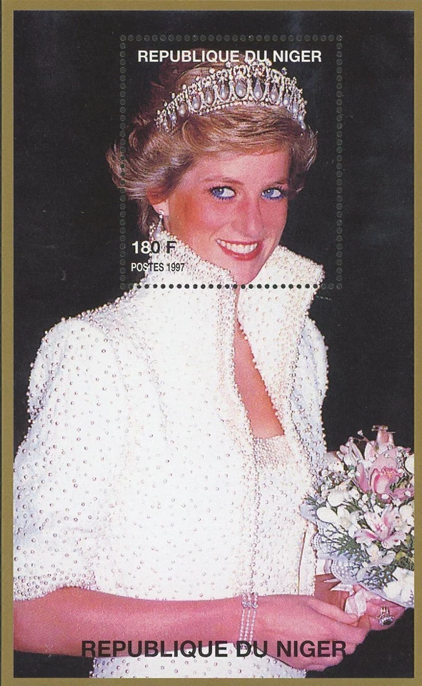 Vestido de matrimonio de la familia real de la princesa Diana hoja de recuerdo MNH Foto 1 de 1