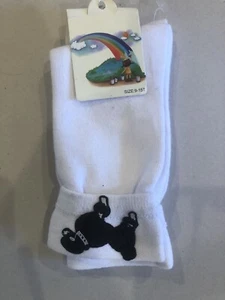 Girls Poodle Socks White Size 9-15t - Picture 1 of 4