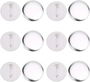 100 Sets Blank Button Making Supplies, round Badge Button Parts Metal Button Pin - Picture 1 of 12