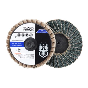 10 Pack - 2" Mini Flap Discs 36 Grit Quick Change Sanding Roloc Style Type R - Picture 1 of 5