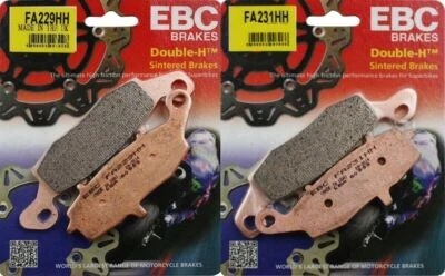 EBC FA229HH & FA231HH front & rear brake pad set fits Kawasaki Vulcan 800 & 900 - Image 1 of 3