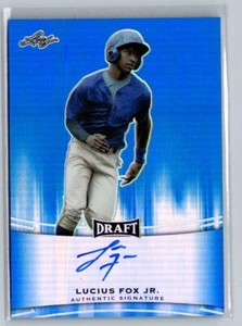 2015 Leaf Metal Draft blue Prismatic /50 Lucius Fox Jr #BA-LF1 Auto - Picture 1 of 2