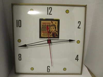 1973 Pam Electric Square Advertising Wall Clock Works Princess Potosa Root Beer - Image 1 of 4