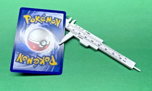 1 Pokemon Card FREE SHIP + BONUS!! Vernier Dual Scale Measure (80mm/3in) Caliper - Picture 1 of 6