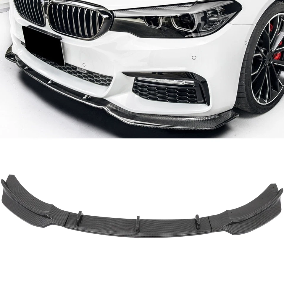 Black Carbon Front Bumper Lip Chin Spoiler For 2014-2020 BMW 420i Gran Coupe - Image 1 of 4