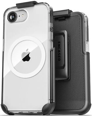 TOUGHCASE For iPhone 16e ClearBack Case with Belt Clip Holster