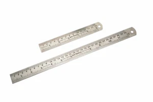 6"/12" Steel Ruler Measuring Tool Engineer Office Home DIY Ruler Metric Imperial - Picture 1 of 1