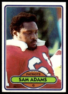 1980 Topps #139 Sam Adams New England Patriots - Picture 1 of 2