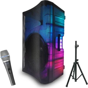 EMB 5000W DJ PA Party, Bluetooth 15" Powered Translucent Speaker , USB/SD, MIC, - Picture 1 of 6