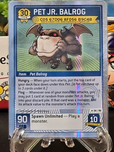 Maplestory iTCG Code Card Pet Jr. Balrog 54/60 Foil Holo 2008 WOTC Trading Rare - Picture 1 of 2
