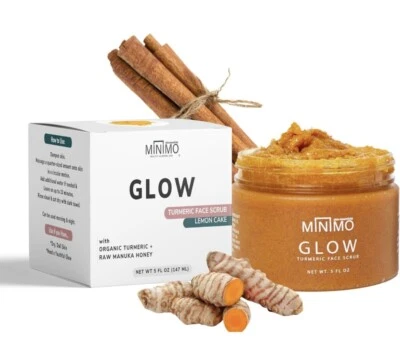 Minimo Glow Lemon Cake Organic Turmeric Skin Brightening Face Scrub - Image 1 of 4