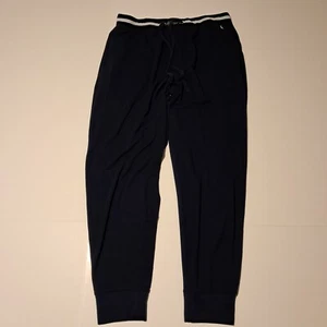 Polo Ralph Lauren Sweatpants Mens Large Navy Drawstring Taper Lounge Wear Pajama - Picture 1 of 13
