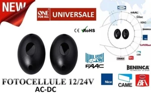COPPIA FOTOCELLULE FOTOCELLULA UNIVERSALE INFRAROSSI ESTERNO CANCELLO AUTOMATICO - Foto 1 di 1