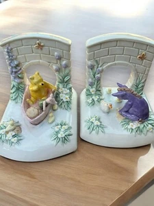Vintage Winnie The Pooh Bookends Ceramic “Classic Pooh” Charpente Disney - Picture 1 of 8
