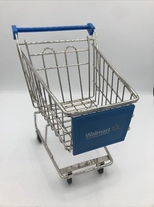 Mini Shopping Cart /Doll sized  Walmart Logo, Metal Accessory for 18" Dolls - Picture 1 of 6