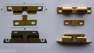 Brass Double Ball Catch Catch Ideal Catch Catch Gold Tone 50mm - Picture 1 of 4