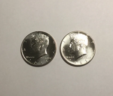 2022 P&D Kennedy Half Dollar BU from US mint bag 2 Coin Set. Free Shipping Cover