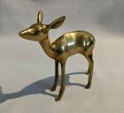 Vintage Solid Brass Deer Doe Fawn Bambi Sculpture