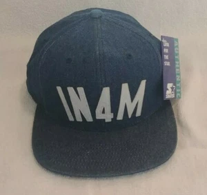 RARE IN4MATION IN4M STARTER DENIM BLUE 100% COTTON SNAPBACK CAP HAT - Picture 1 of 4